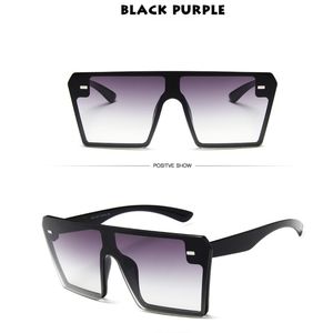 Unisex Sunglasses Squared Black and Purple